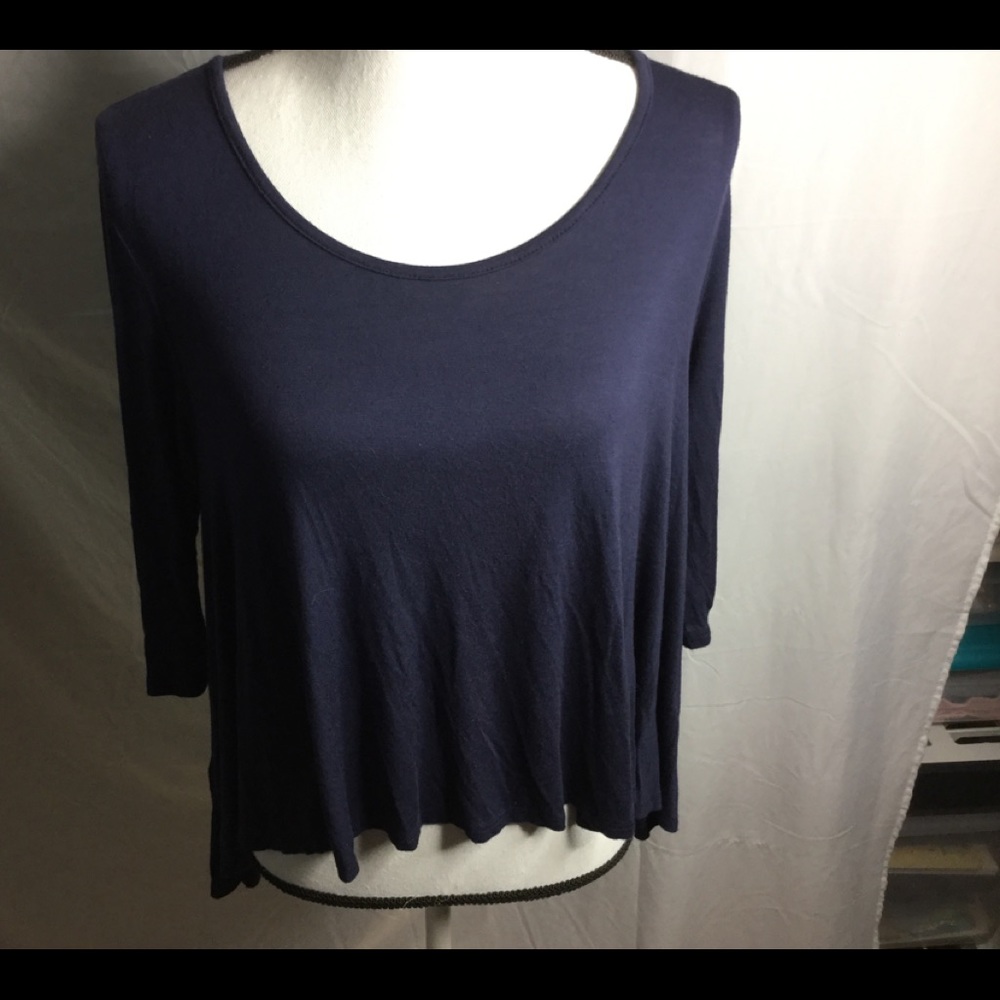 YOUARENOTALONE Purple Asymmetrical Crop Top Sz m